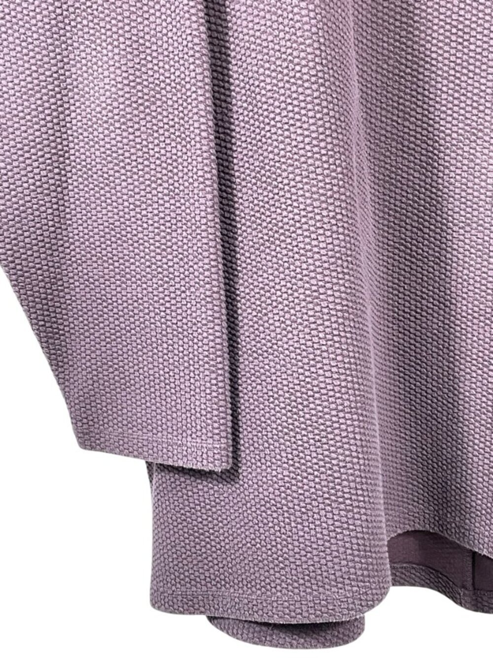 Lands’ End Waffle Knit Tunic Top 3X Plum Textured Cozy Pullover - Picture 6 of 10